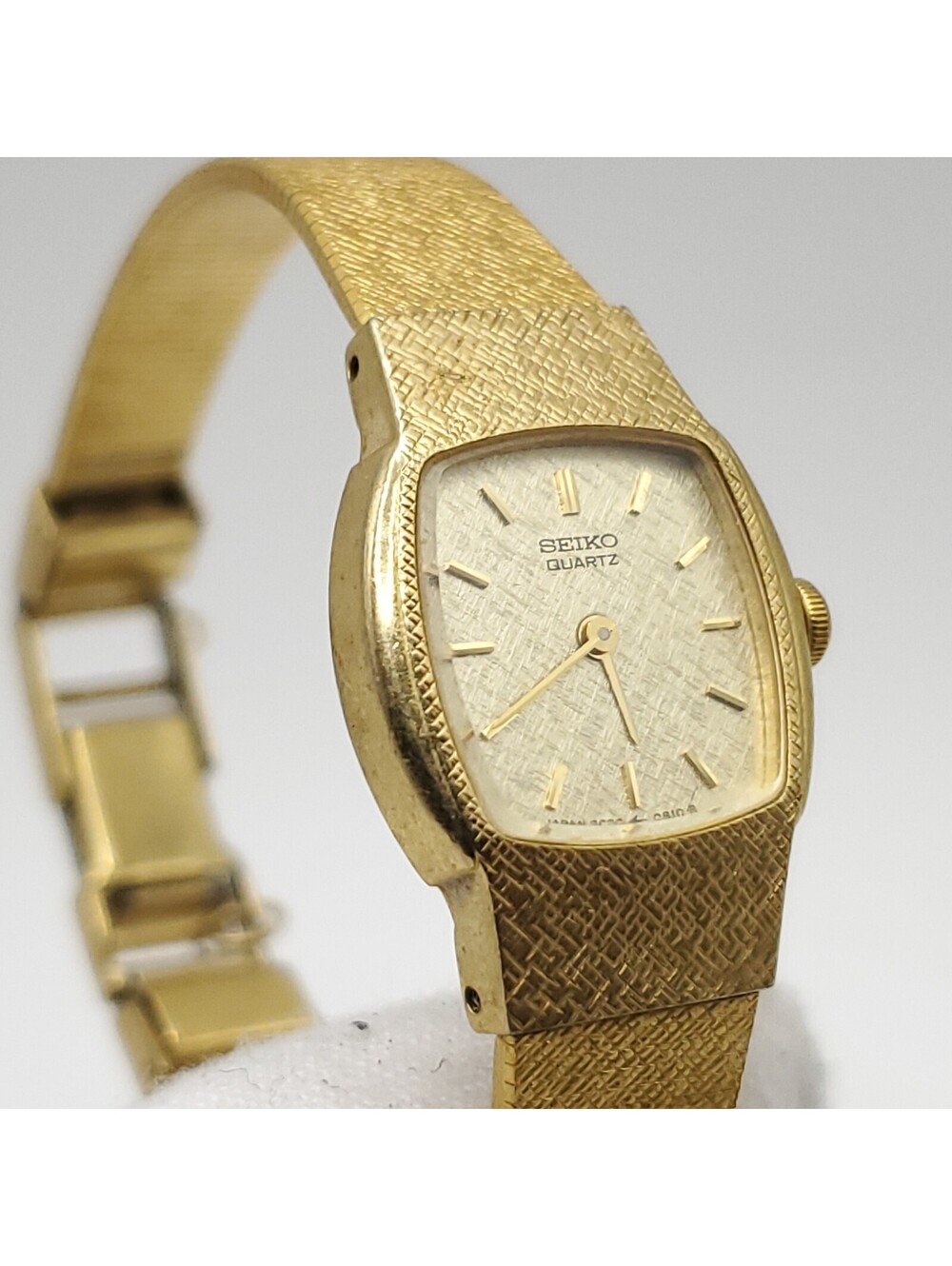 VTG Seiko Quartz Watch 2C20-5389 Women Gold Tone Barrel Analog New Battery - Picture 8 of 14